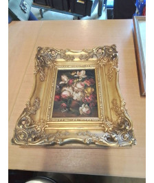 CADRE BOIS DORE STYLE RÉGENCE BOUQUET