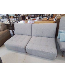 CANAPÉ DEUX PLACES MODULABLE GRIS 