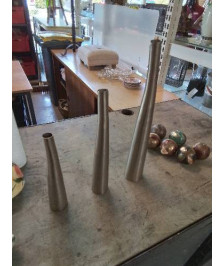 3 SOLIFLORES MÉTAL BROSSÉ 