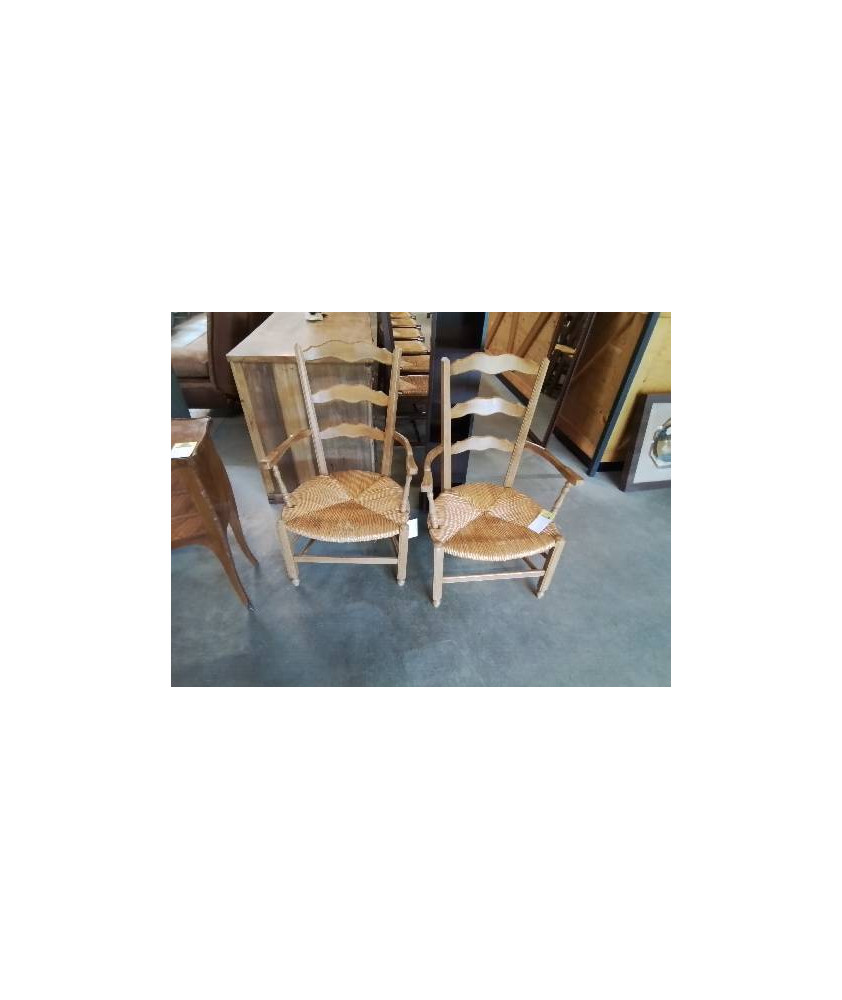FAUTEUIL DE CHEMINÉE BOIS PAILLÉ 