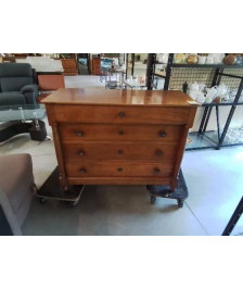 COMMODE STYLE EMPIRE A COLONNES DETACHEES 4 TIROIRS