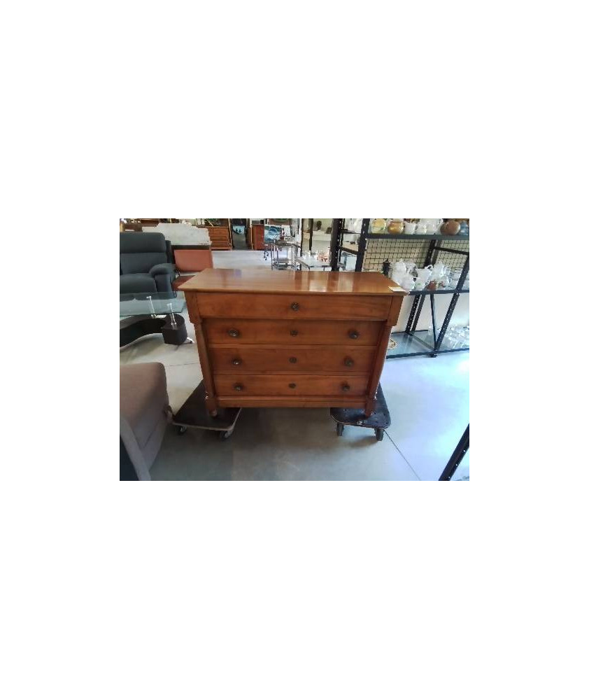 COMMODE STYLE EMPIRE A COLONNES DETACHEES 4 TIROIRS