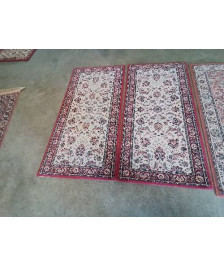 TAPIS ECRU ROUGE VERT 64X135