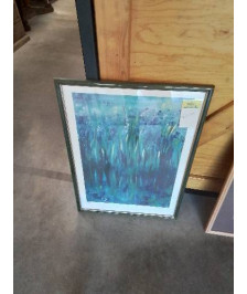 LITHOGRAPHIE NUMÉROTÉE FLEURS BLEUES PATRICK WARAVKA 1942 41X56