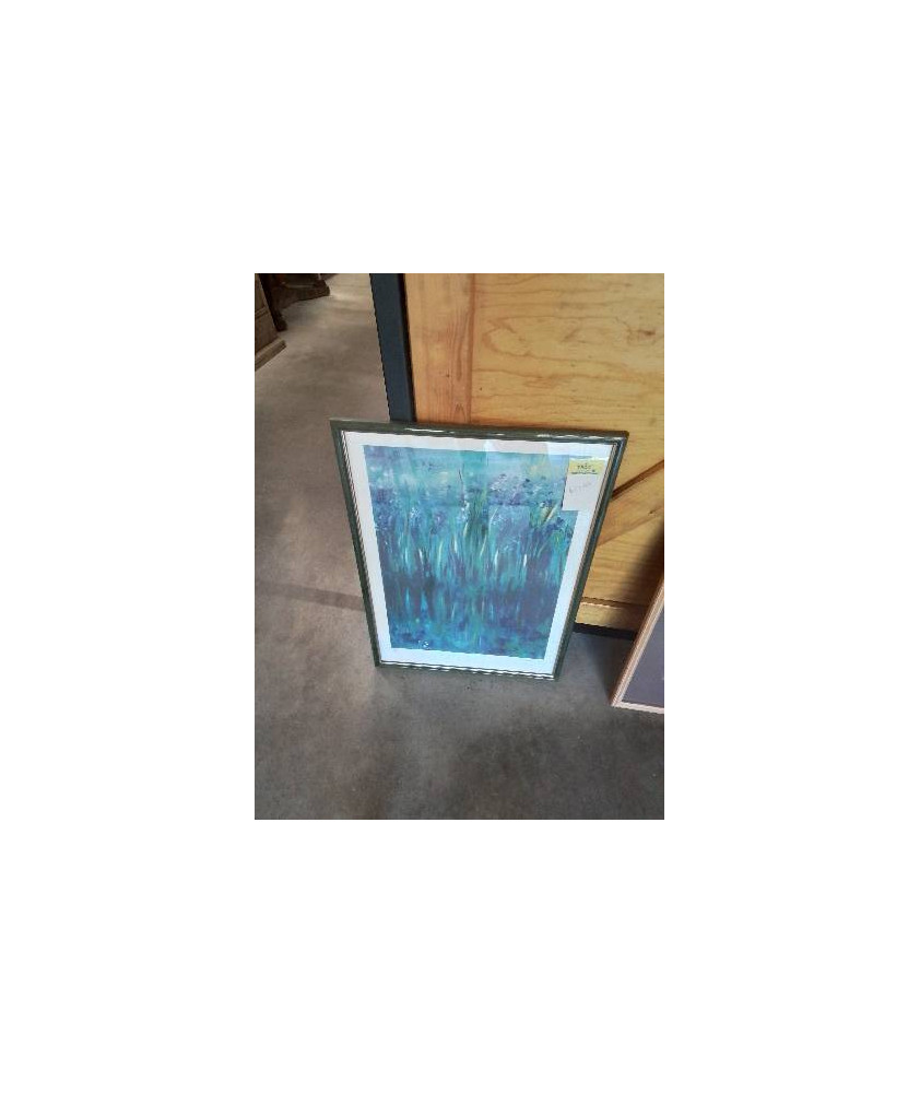 LITHOGRAPHIE NUMÉROTÉE FLEURS BLEUES PATRICK WARAVKA 1942 41X56