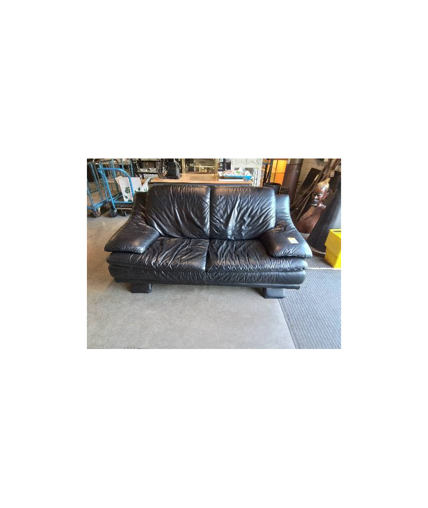 CANAPE CUIR NOIR