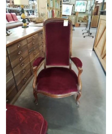 VOLTAIRE VELOURS ROUGE XIXE 