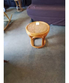 TABLE BASSE RONDE OSIER CANNÉ 