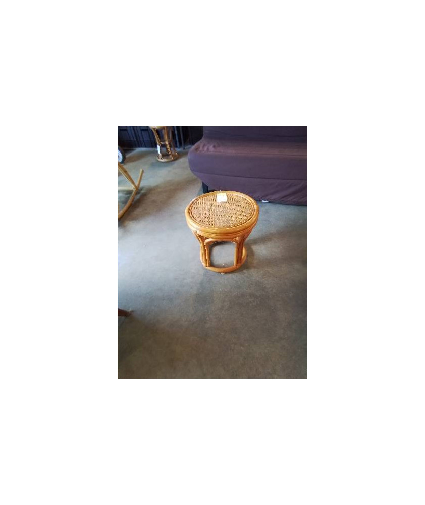 TABLE BASSE RONDE OSIER CANNÉ 