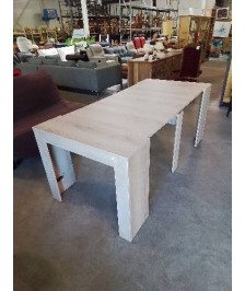 TABLE EXTENSIBLE BOIS CLAIR A 3 RALLONGES DE 45 CM