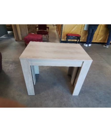 TABLE EXTENSIBLE BOIS CLAIR A 3 RALLONGES DE 45 CM