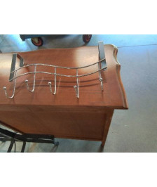 PORTE MANTEAU DE PORTE MÉTAL CHROMÉ 5 PATÈRES 