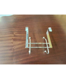 PORTE MANTEAU DE PORTE MÉTAL CHROMÉ 2 PATÈRES 