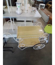 DESSERTE DE JARDIN FER FORGE PEINT 