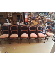 LOT 6 CHAISSE MERISIER FONT TISSU