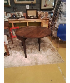 TABLE CHENE ROND PLIANT 