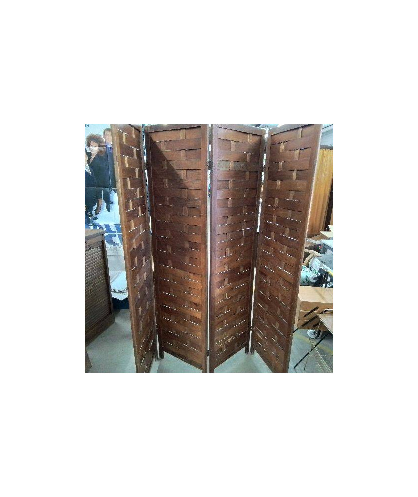 PARAVENT 4 PANNEAUX BOIS