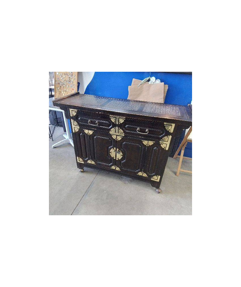 MEUBLE CHINOIS MARBRE ARDOISE 