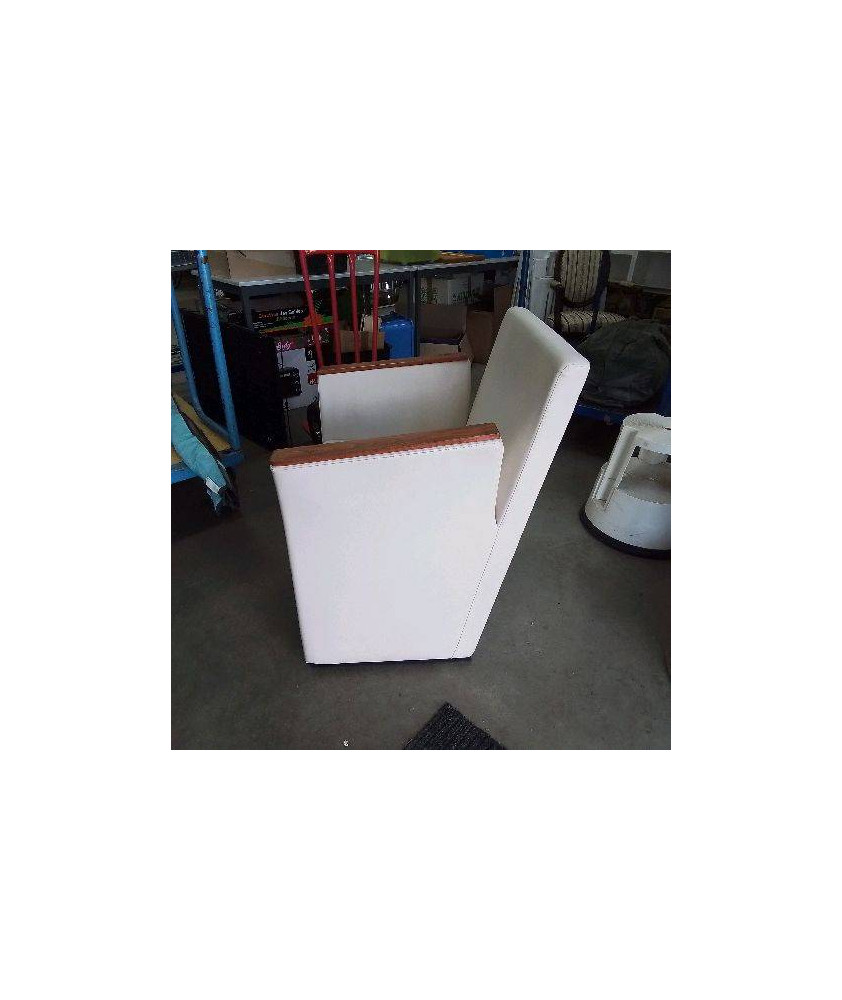 FAUTEUIL SKAI ET ACCOUDOIRS BOIS