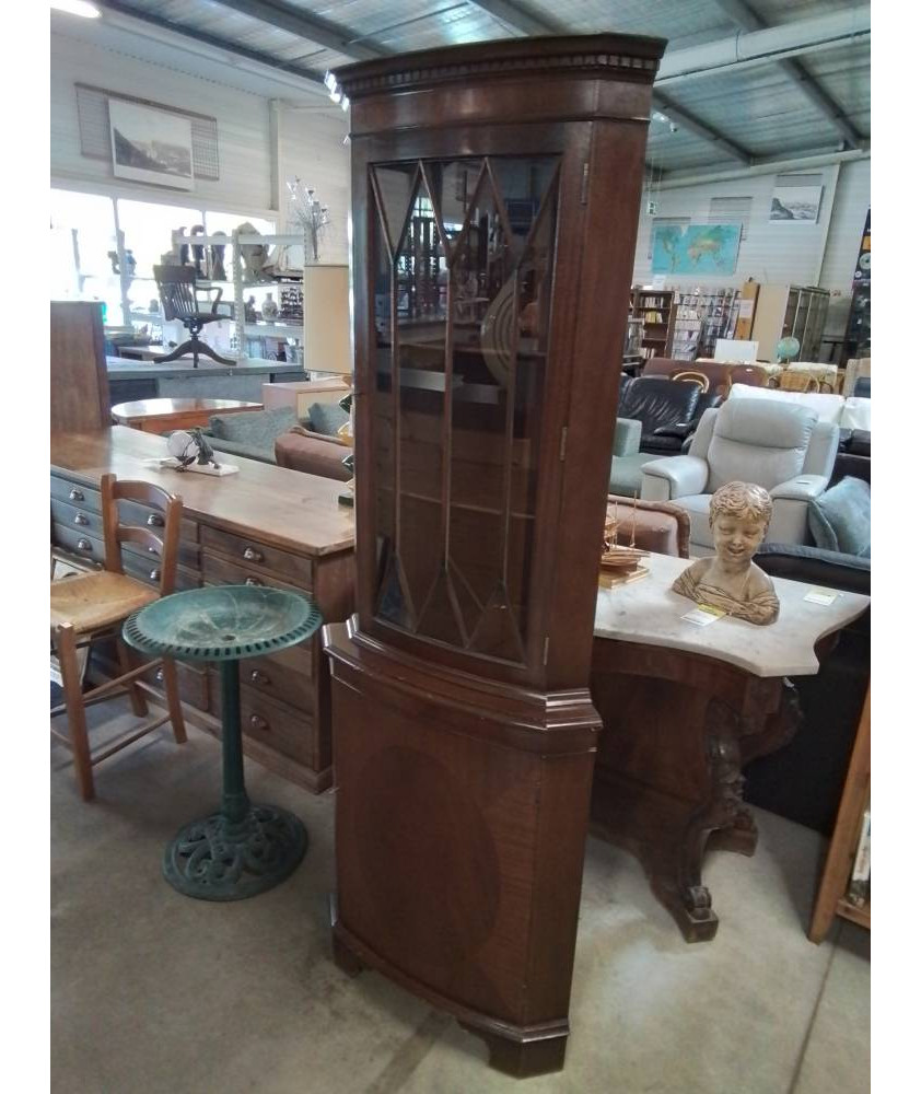 ENCOIGNURE VITRÉE BOIS 2 PORTES