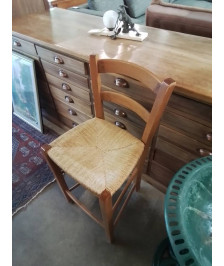 CHAISE HAUTE BOIS CLAIR PAILLÉ 