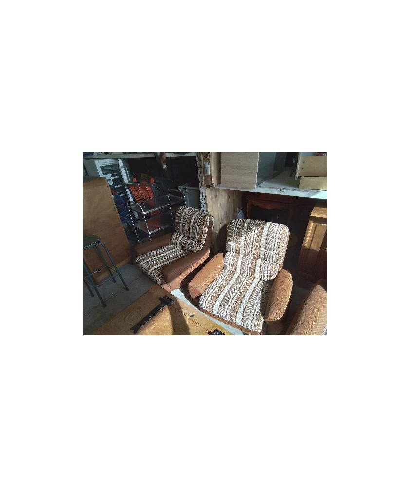 FAUTEUIL VINTAGE TISSUE BICOLORE