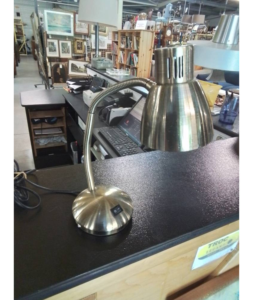 LAMPE DE BUREAU FLEXIBLE  MÉTAL DORÉ 