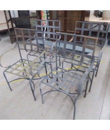 LOT DE 4 FAUTEUILS METAL