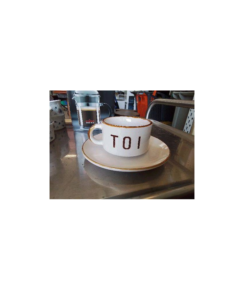 LOT DE 2 TASSE TOI ET MOI AVEC SOUCOUPE 