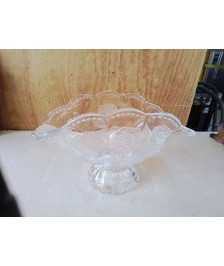 COUPE A FRUIT MOTIF FLORAL CRISTAL 