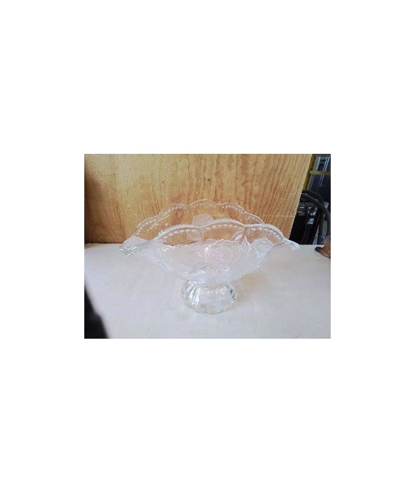 COUPE A FRUIT MOTIF FLORAL CRISTAL 