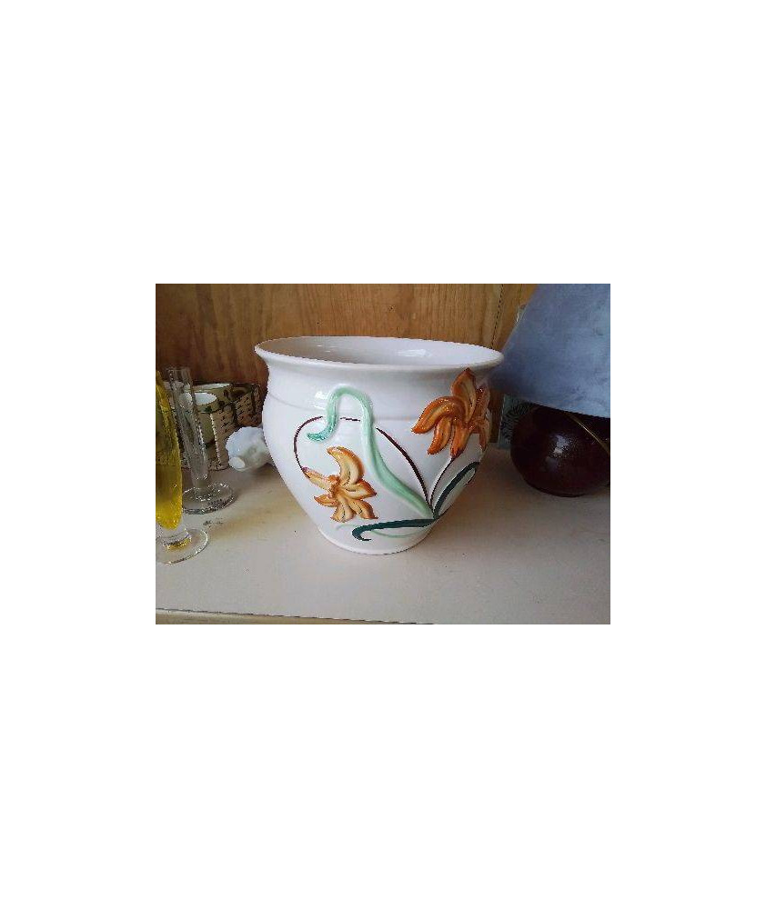 POT A FLEUR MOTIF FLORAL 