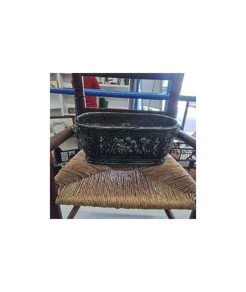 JARDINIERE EN CERAMIQUE VERTE 