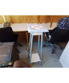 SELLETTE EN BOIS BLEU 