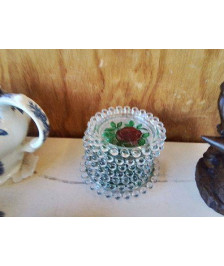 DESSOUS DE VERRE MOTIF ROSE 