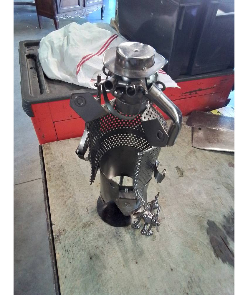 SCULPTURE MÉTAL AU CHASSEUR