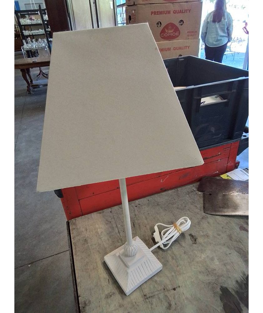 LAMPE BOIS ET MÉTAL ECRU AJ ÉCRU 