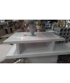 TABLE UTRA BASSE LAQUEE BLANC