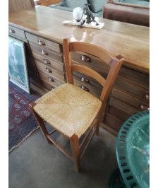 CHAISE HAUTE BOIS CLAIR PAILLÉ 