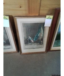 EAU FORTE LE BOUDOIR CADRE DORÉ MALEUVRE