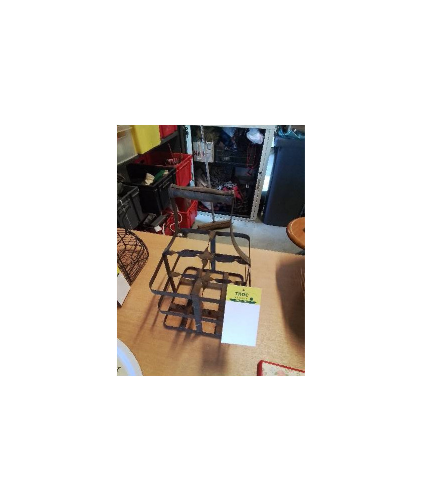 PORTE BOUTEILLES FER FORGÉ ANSE BOIS DÉBUT XXE