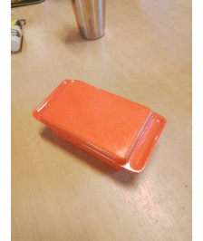 BEURRIER RÉSINE ORANGE HOLLAND ANNÉES 70