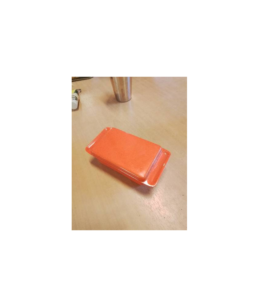 BEURRIER RÉSINE ORANGE HOLLAND ANNÉES 70