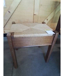 TABOURET COFFRE ASSISE PAILLÉ 