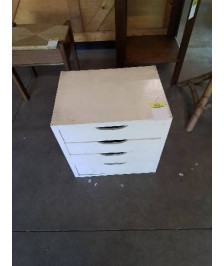 CLASSEUR 4 TIROIRS BOIS ECRU