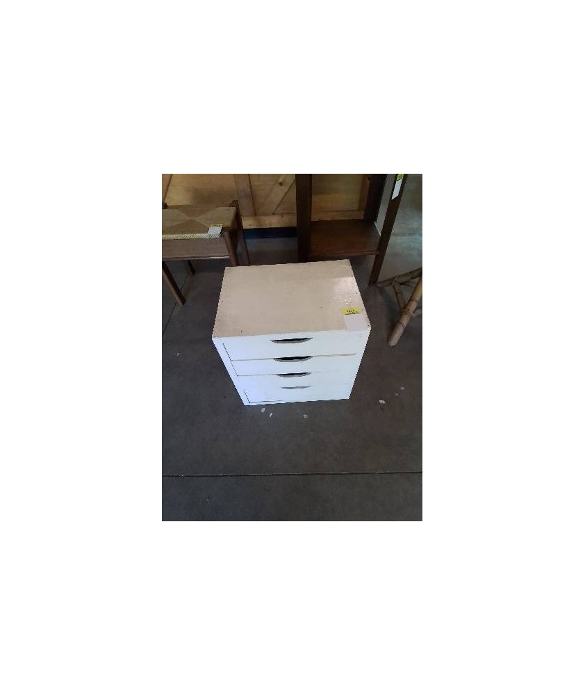 CLASSEUR 4 TIROIRS BOIS ECRU