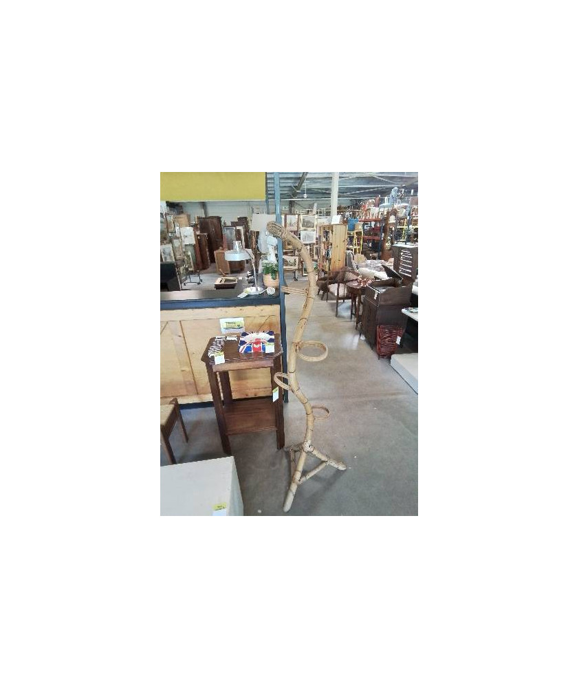 PORTE PLANTE SERPENT ROTIN 4 POTS ANNÉES 60