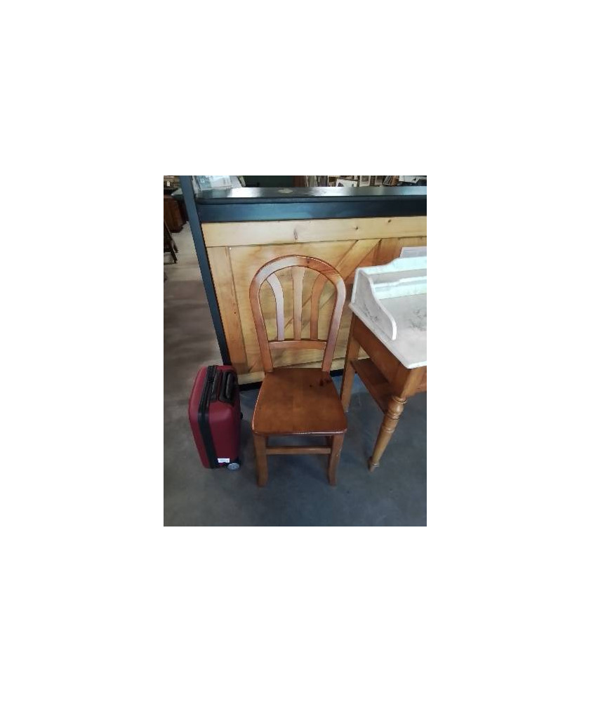 CHAISE CINTREE ASSISE BOIS DOSSIER 3 BARREAUX VERTICAUX 