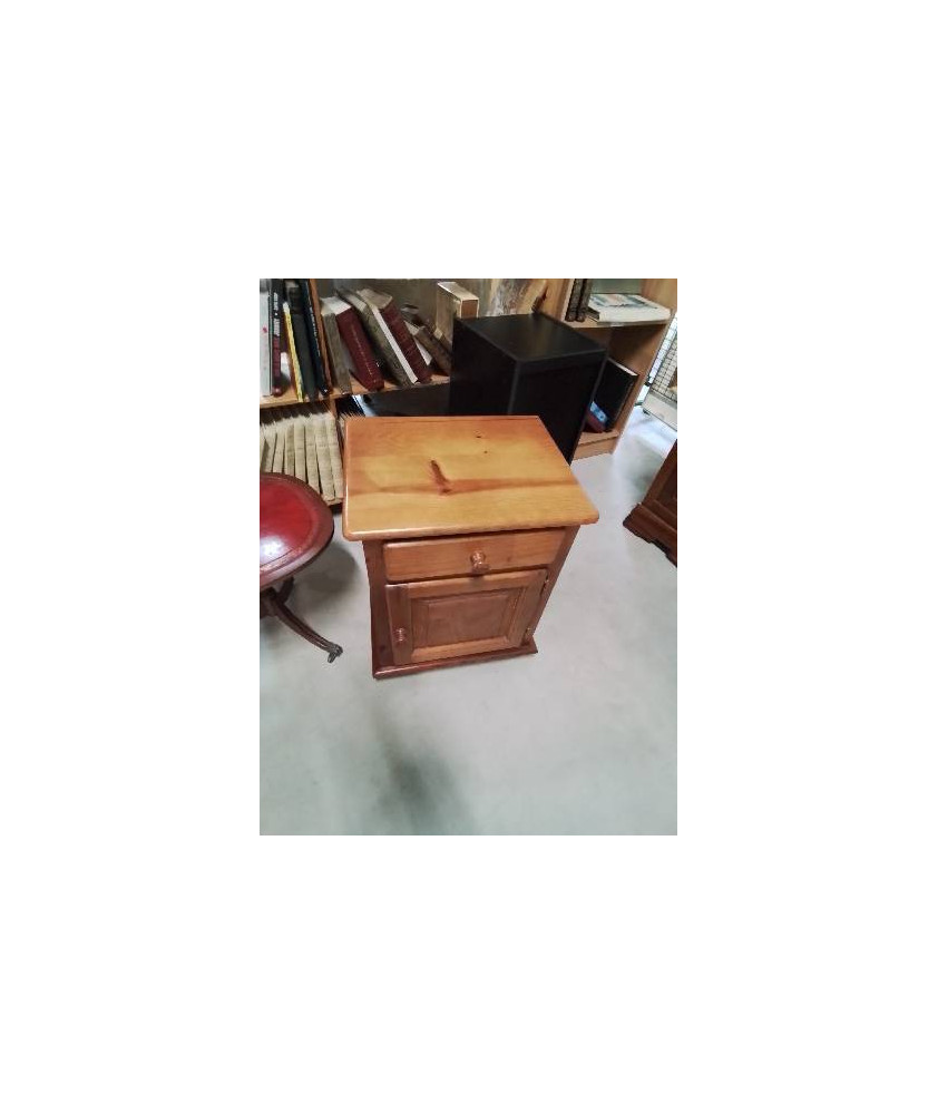 CHEVET PIN 1 PORTE 1 TIROIR 