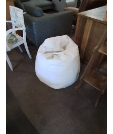 SIEGE POIRE TISSU ECRU 